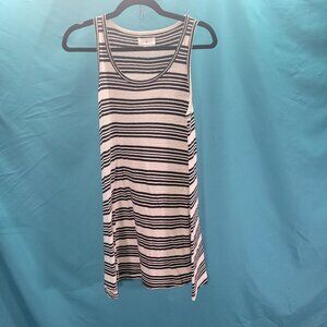 Lou & Grey Womens Striped Sleeveless Tank Dress S